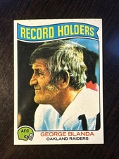 1975 TOPPS #351 GEORGE BLANDA RB OAKLAND RAIDERS NM *Hot Corner Vintage* B