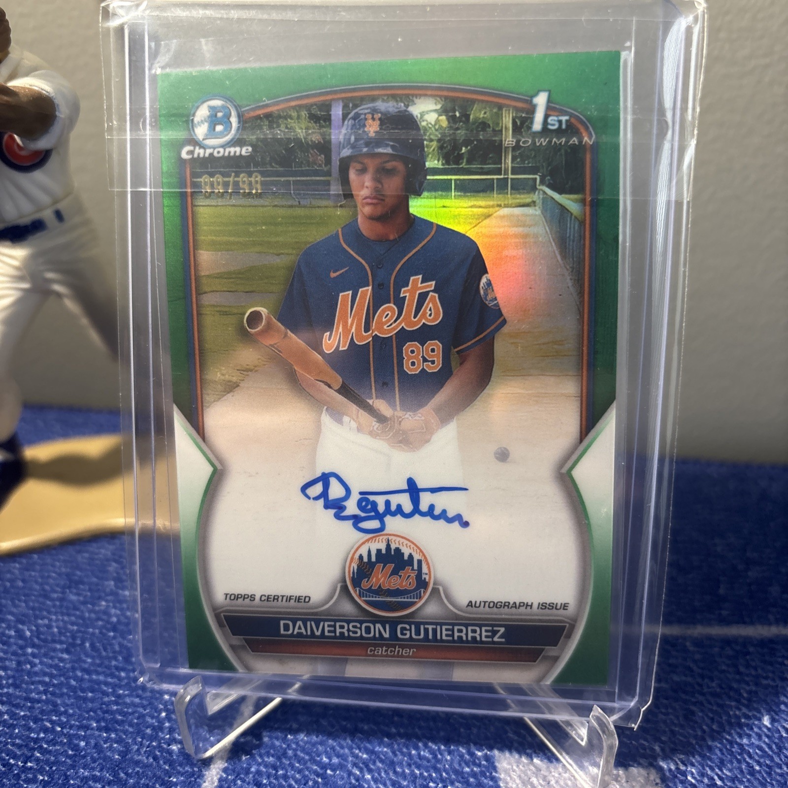 2023 Bowman Chrome - Daiverson Gutierrez True Green 1st Auto /99 Top Prospect