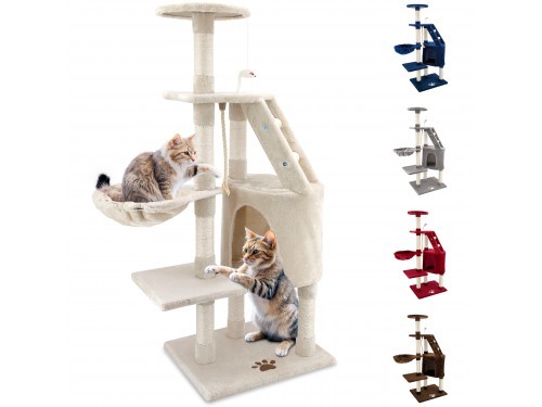 Rascador Afilador Uñas para Gatos Árbol Escalador Mascota Rascarse Juego 120 cm! - Imagen 1 de 14