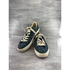 Taos Z-Soul Blue Green Floral Canvas Side Zip Sneakers Women Sz 10 ZSL-13572