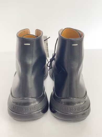 SAOLA Maison Margiela Stivali stringati Taglia 40 Nero Pelle Suola ad aria