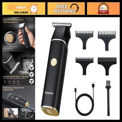 Professional Hair & Beard Trimmer for Men, Electric Zero Gap T-Blade Clippers, L