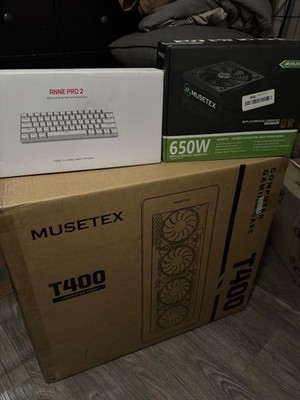 Musetex Black T400-N8 Desktop Computer Gaming Case