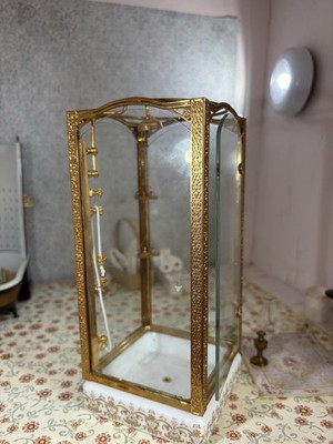 RARE dollhouse mini Reutter porcelian glass shower 1:12