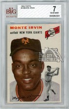 Monte Irvin 1954 Topps Baseball Card #3 BVG 7