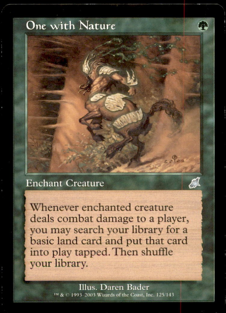 MTG One with Nature LP Light Play Scourge [1612]