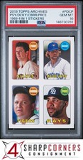 2013 TOPPS ARCHIVES 1969 4 IN 1 #PDCP BUSTER POSEY-MIGUEL CABRERA PSA 10
