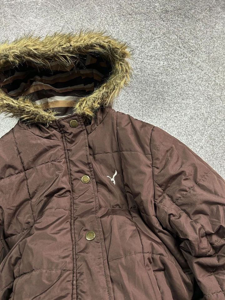 复古 STREETWEAR PUFFER TRAVIS SCOTT BALENCI 风格 FUR HOOD 夹克 90S — 第 4/4 张图片