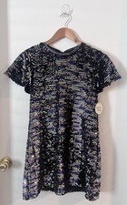 Girls Colorful Sequin Short Sleeve Party Cocktail Dress NWT Size 14/16