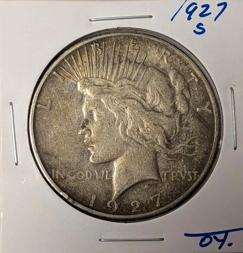 1927-S Peace Silver Dollar - A849