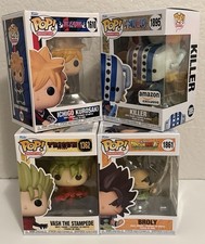 Anime Funko Starter Bundle (4) – One Piece Amazon Exclusive, Bleach, DBZ, Trigun