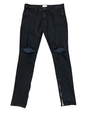 Fear Of God Jeans 34x34 Fourth collection Black Ripped Knee Cone Jeans 2015-2016