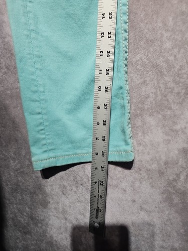Miss Me Jeans Damen 29 Bündchen Skinny Aqua Blau Preppy Glitzer Freizeit Nieten - Bild 9 von 9