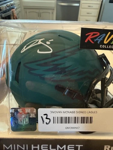Philadelphia Eagles Donovan McNabb Signed Mini Helmet Beckett Authenticated