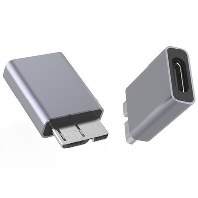 Mini USB-C 2.0 To Micro B USB 3.0 Adapter Alloy Hard Drive Data Plug Converter v