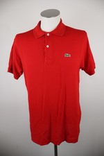 LACOSTE POLO MAGLIA UOMO COTONE TG 4 MAN SHIRT CASUAL VINTAGE ROSSO