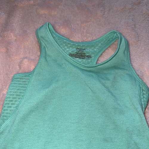 Neon Green Girls Size XS 4/5 Zone Pro Sleeveless Athletic Tank Tee Shirt Top - Picture 3 of 12