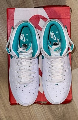 USED (REP BOX) Nike Air Force 1 Mid '07 Clear Jade | eBay