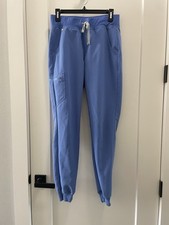 Figs Zamora Jogger Scrub Pants Ceil Blue Women  s Size S Tall 6 Pocket FIONx S/T