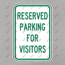 Reserved Parking for Visitors Clear Safety Sign for Workplace  433842