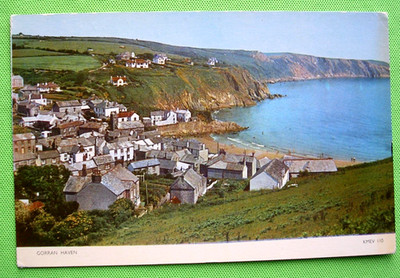 PORTOFREI . GORRAN HAVEN RPPC COTMAN FARBIGE POSTKARTE. e7