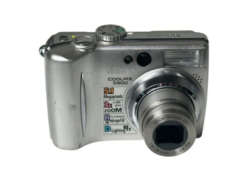 Nikon Coolpix 5900 5.1MP Digital Camera 3x Optical Zoom Tested Works
