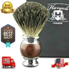 Pure Badger Hair Shaving Brush for Men Antique Style Durable Metal Handle 