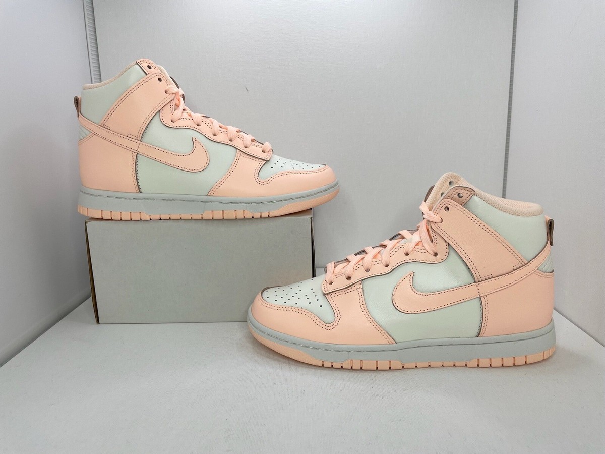 nike dunk high sail crimson tint