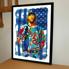 Clayton Kershaw Los Angeles Dodgers Baseball Poster Print Wall Art 18x24