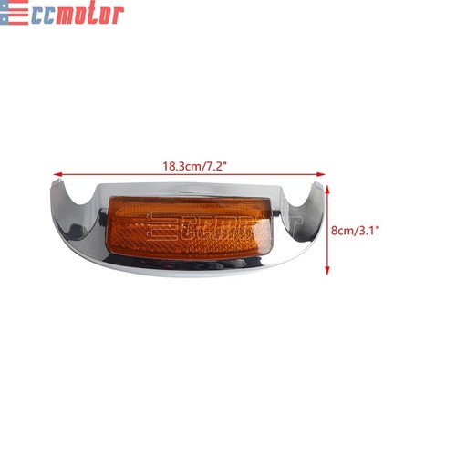 Chrome Front LED Fender Tip For Harley Touring Electra Glide Heritage Softail - Picture 3 of 9