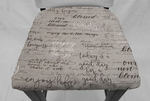 Family Love Words Chair Back & Seat Covers - Afbeelding 6 van 7