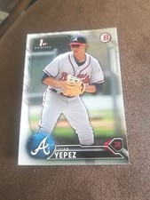 JUAN YEPEZ 2018 BOWMAN BASEBALL CARD #BP-29 BRAVES/CARDINALS (PROSPECT BASE)