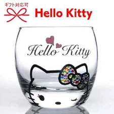 Hello Kitty Wink x Swarovski Crystal Scene Glass with Box Sanrio Japan Kawaii