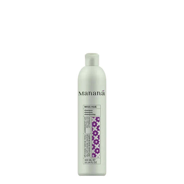 MANANA MISS HUE SHAMPOO antigiallo capelli decolorati biondi grigi giallo 300 ml