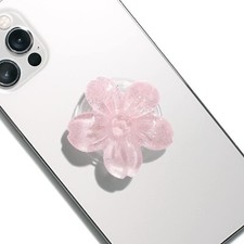 3D Cherry Blossom Collapsible Expandable Multi Functional Mobile Phone Grip Kick