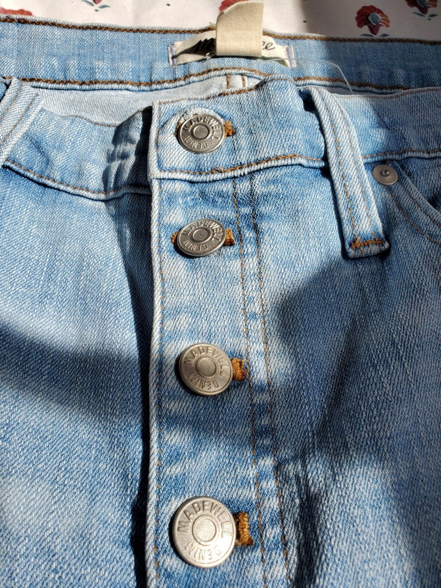 Jean Skinny Crop Madewell Bleu Clair - Taille 12, 31 Pouces, Neuf Avec étiquette