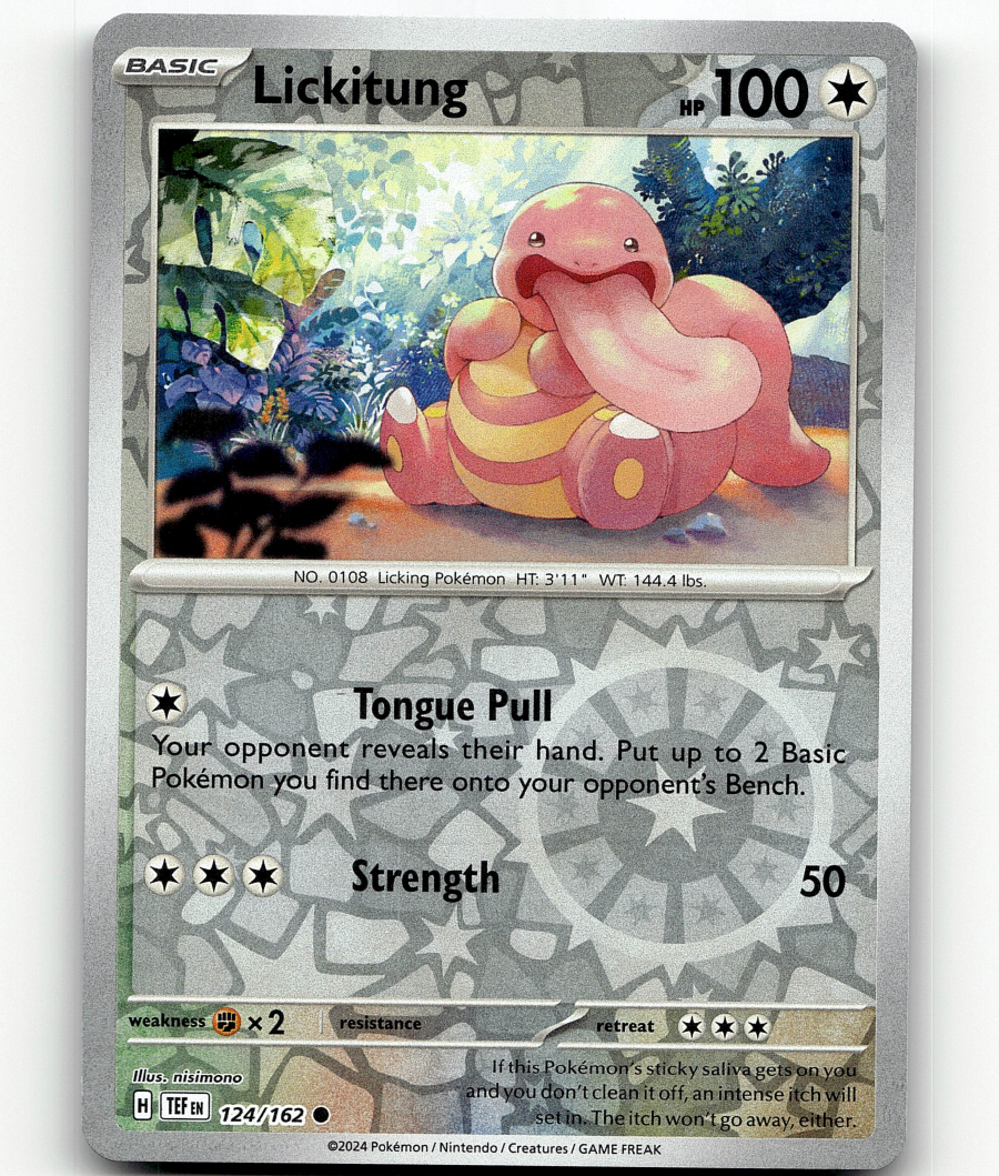 Reverse Holo - Lickitung Pokemon • Common • 124/162 Temporal