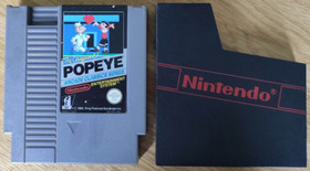 Popeye Nintendo Nes Game Cart UKV w/Mint Nintendo Sleeve - Read Description