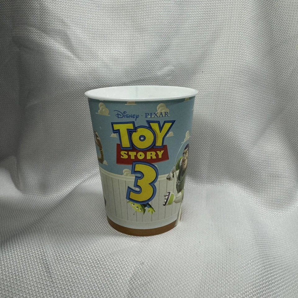 Taza de plástico reutilizable desechable vintage Toy Story de 3 minutos para fiesta de criada 2010 Foto 3 de 4