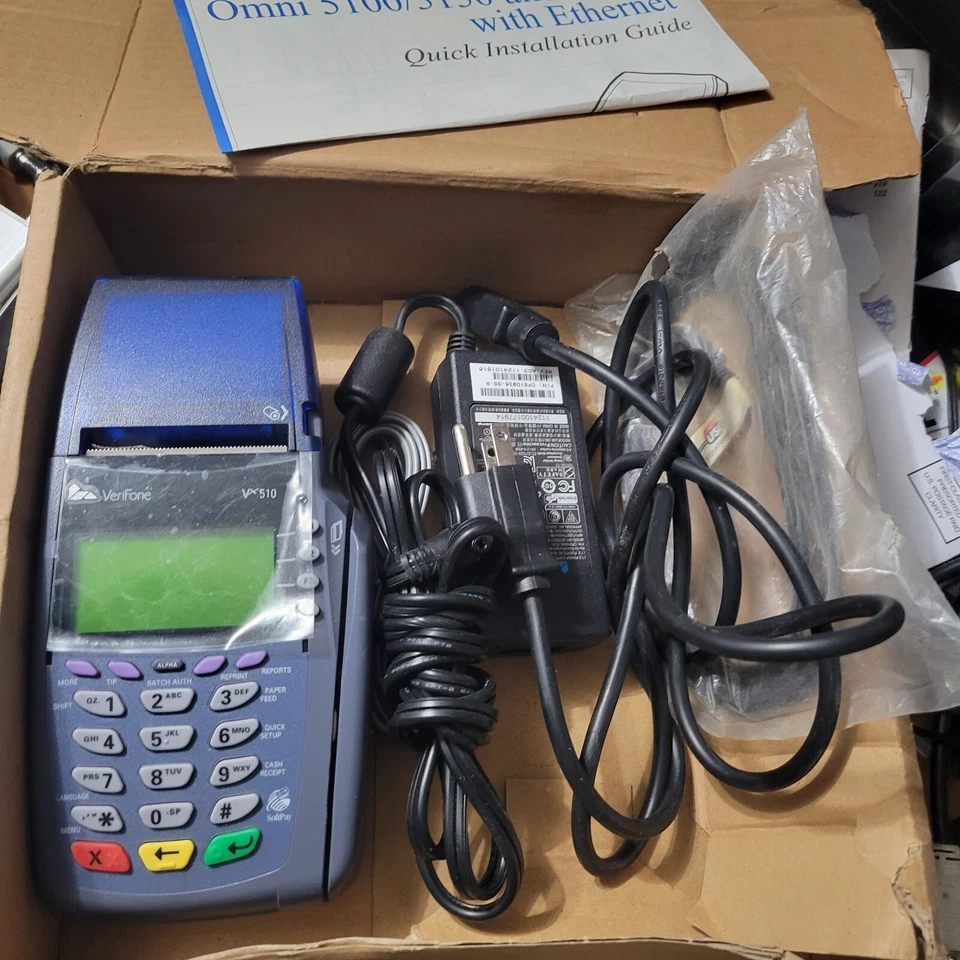 VeriFone VX510 Model: OMNI5100 Credit Card Terminal Reader - Image 3 of 4