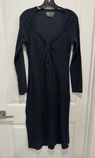 Anthropologie Tie Front Long Sleeve Midi Dress Boho Fade Witchy Medium
