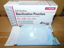 200 pk Pro Advantage Sterilization Pouch Self Sealing 3.5 X 5.25 Dual Indicators