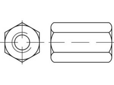 10 x Sechskantmuttern mit einer Höhe von 3 d DIN 6334 A 4 M 16 SW 24 A 4 VES, CA
