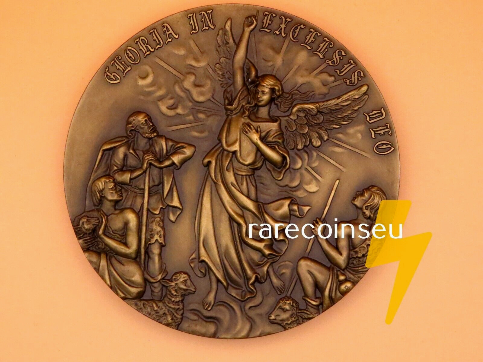 The Birth of Jesus Christ, Maria and Joseph, Bronze Medal ultra high relief