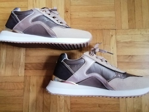 Sneaker Mariamare 39 * Schnürschuhe Freizeit * beige braun gold * neuwertig - Bild 3 von 14