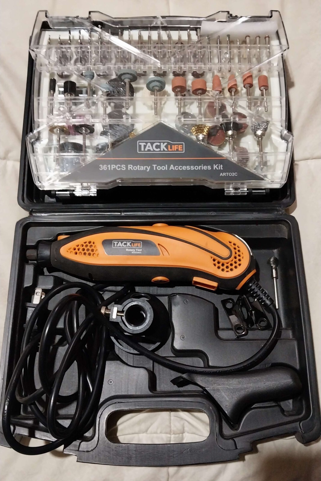 Tacklife Multifunctional Rotary Tool Kit plus 361 piece accessory kit