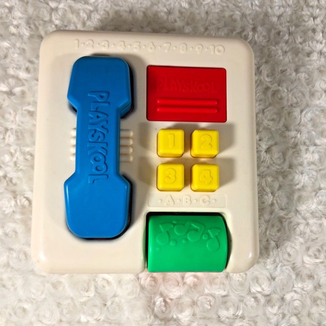 Playskool Telephone 1988 Educational Phone Push Button Infant Toddler | eBay