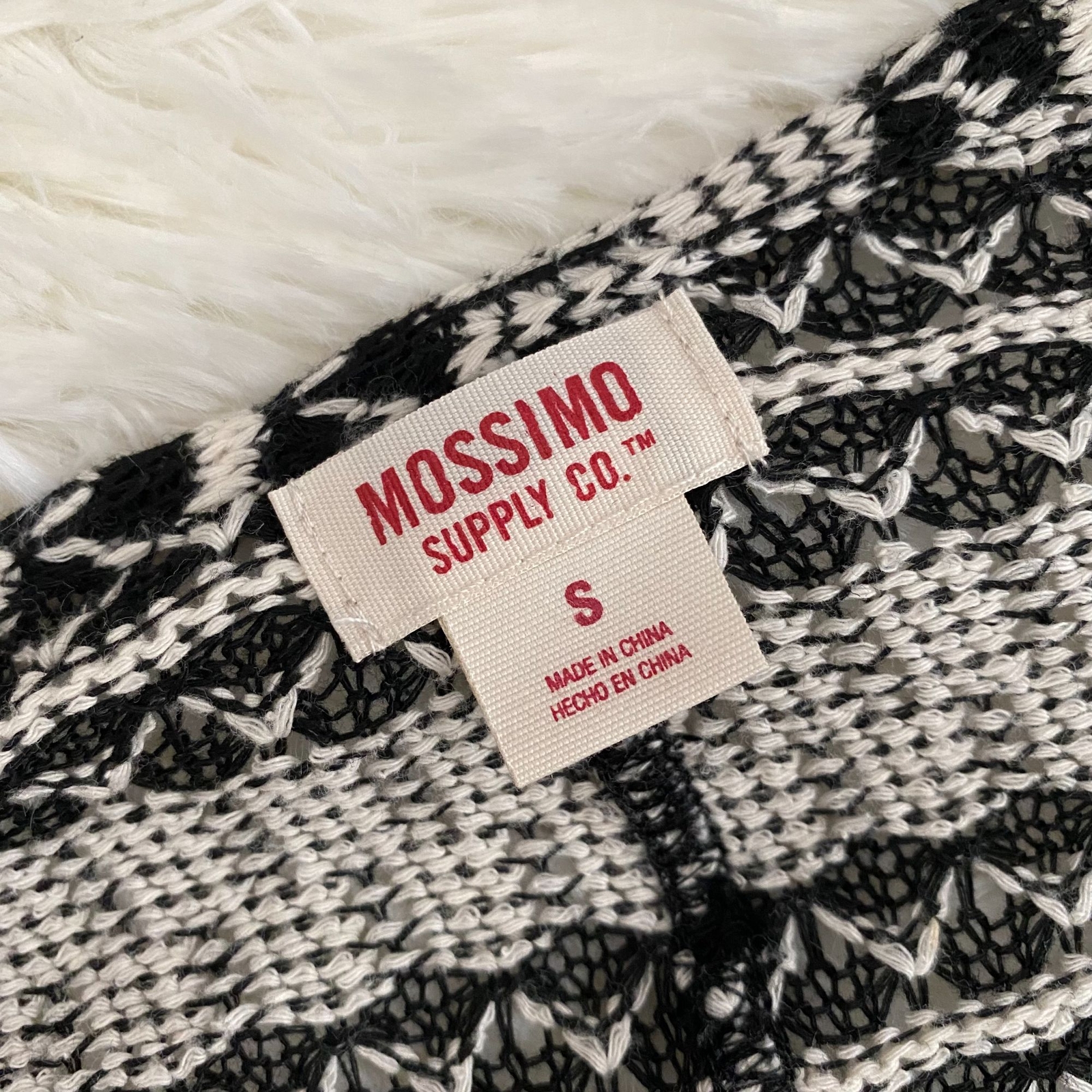 Mossimo Geometric Pattern Knitted Cardigan/Cover … - image 3