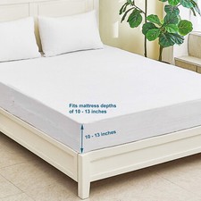 Fully Encased Waterproof Anti-Bed Bug Mattress Protector - King Bed Size