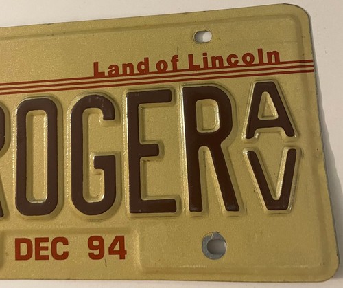 1 ROGER Vanity License Plate Illinois AV - 第 3/4 張圖片